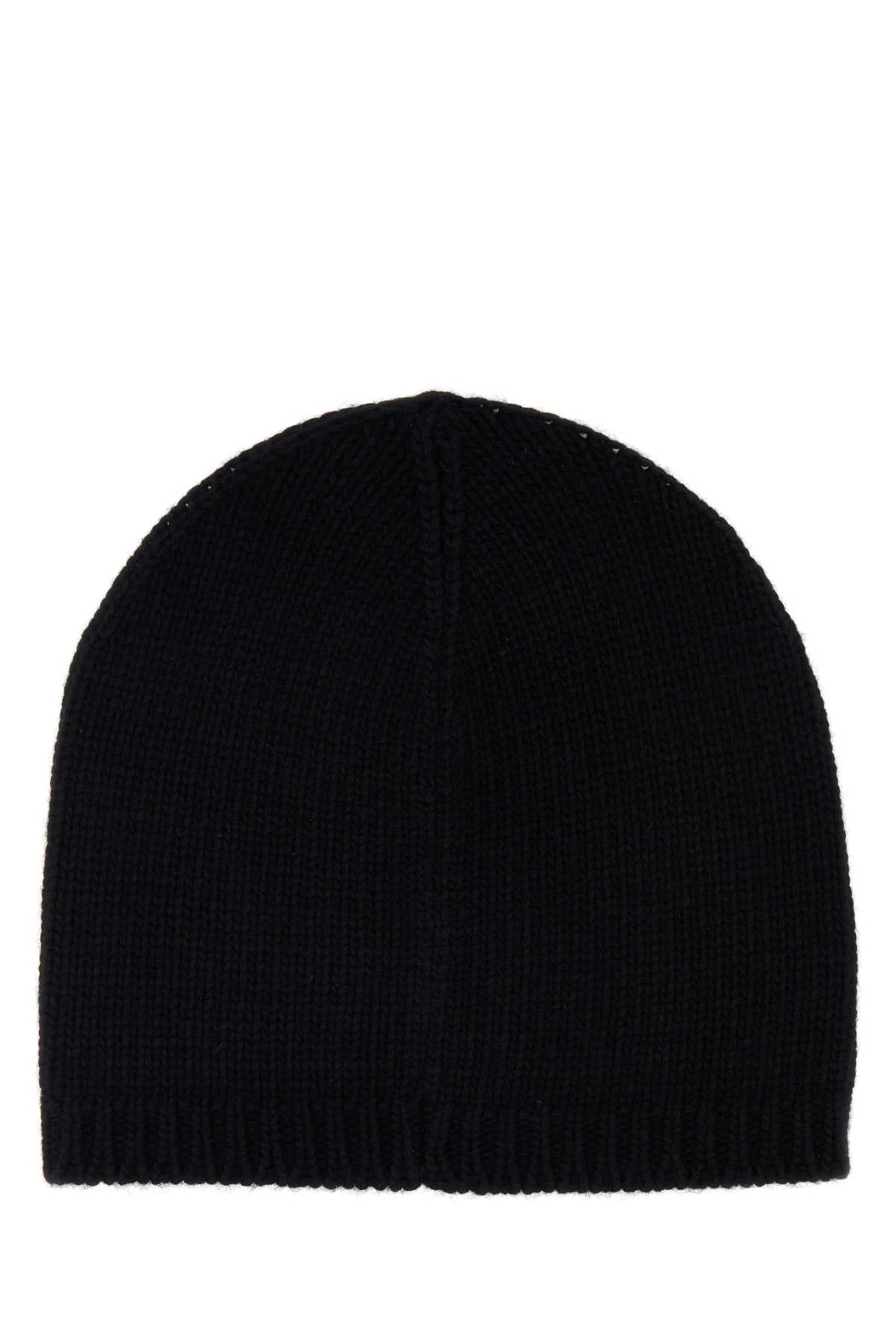 Dsquared Women Black Wool Blend Beanie Hat