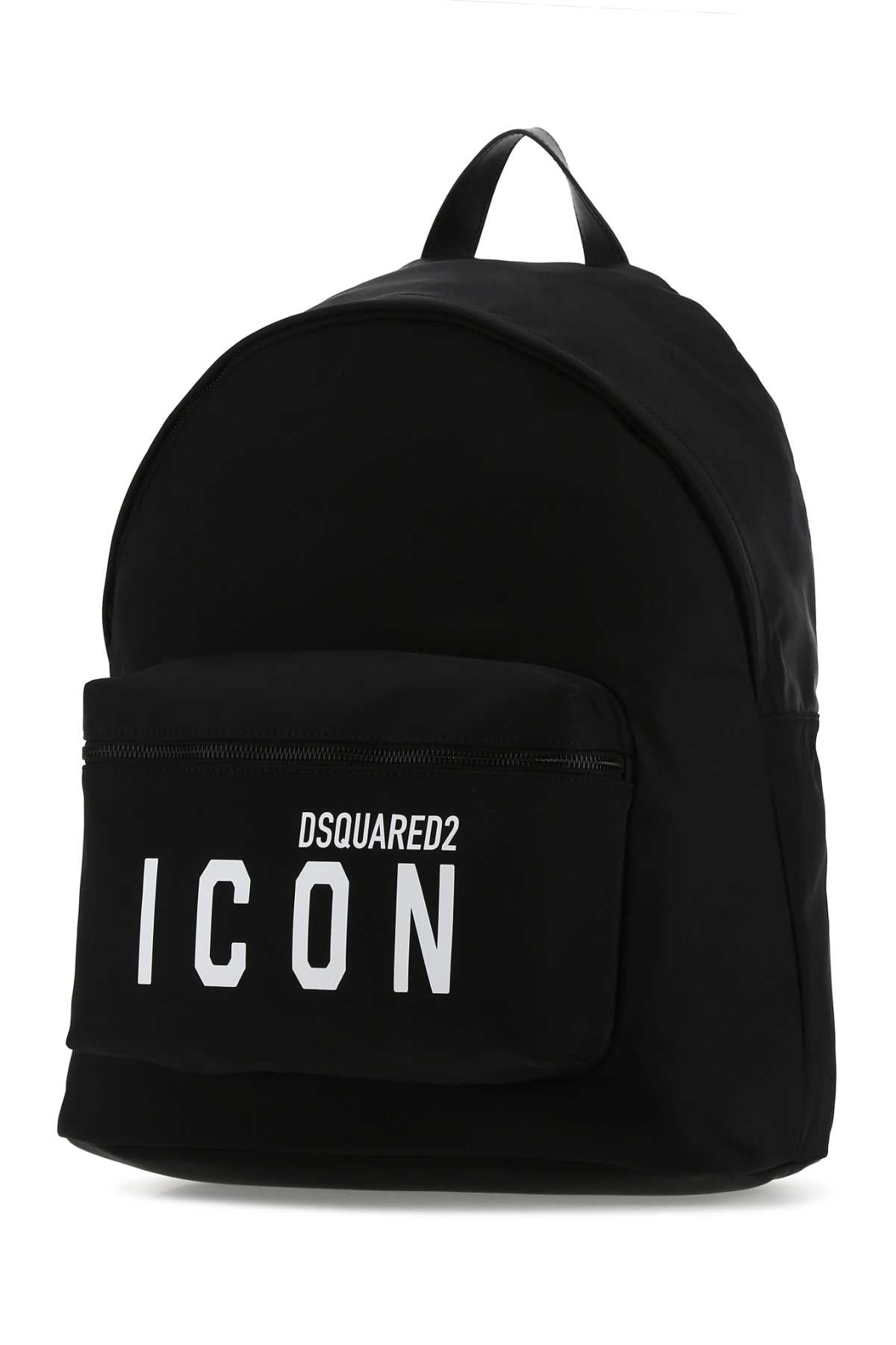 Dsquared Men Black Fabric Be Icon Backpack