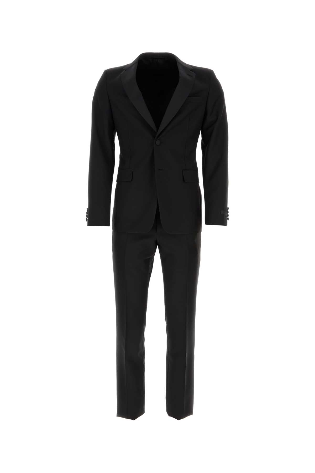 Prada Men Black Wool Blend Tuxedo