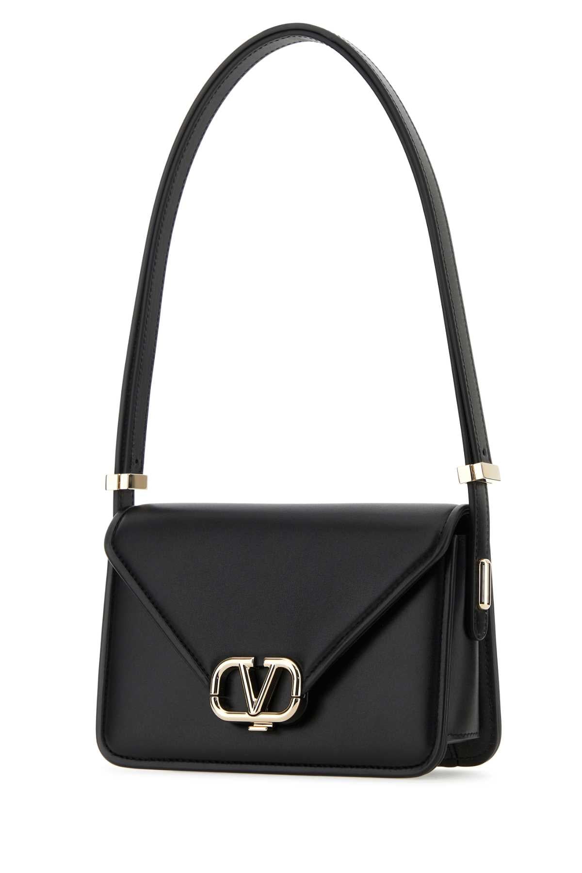 Valentino Garavani Women Black Leather Vlogo Crossbody Bag