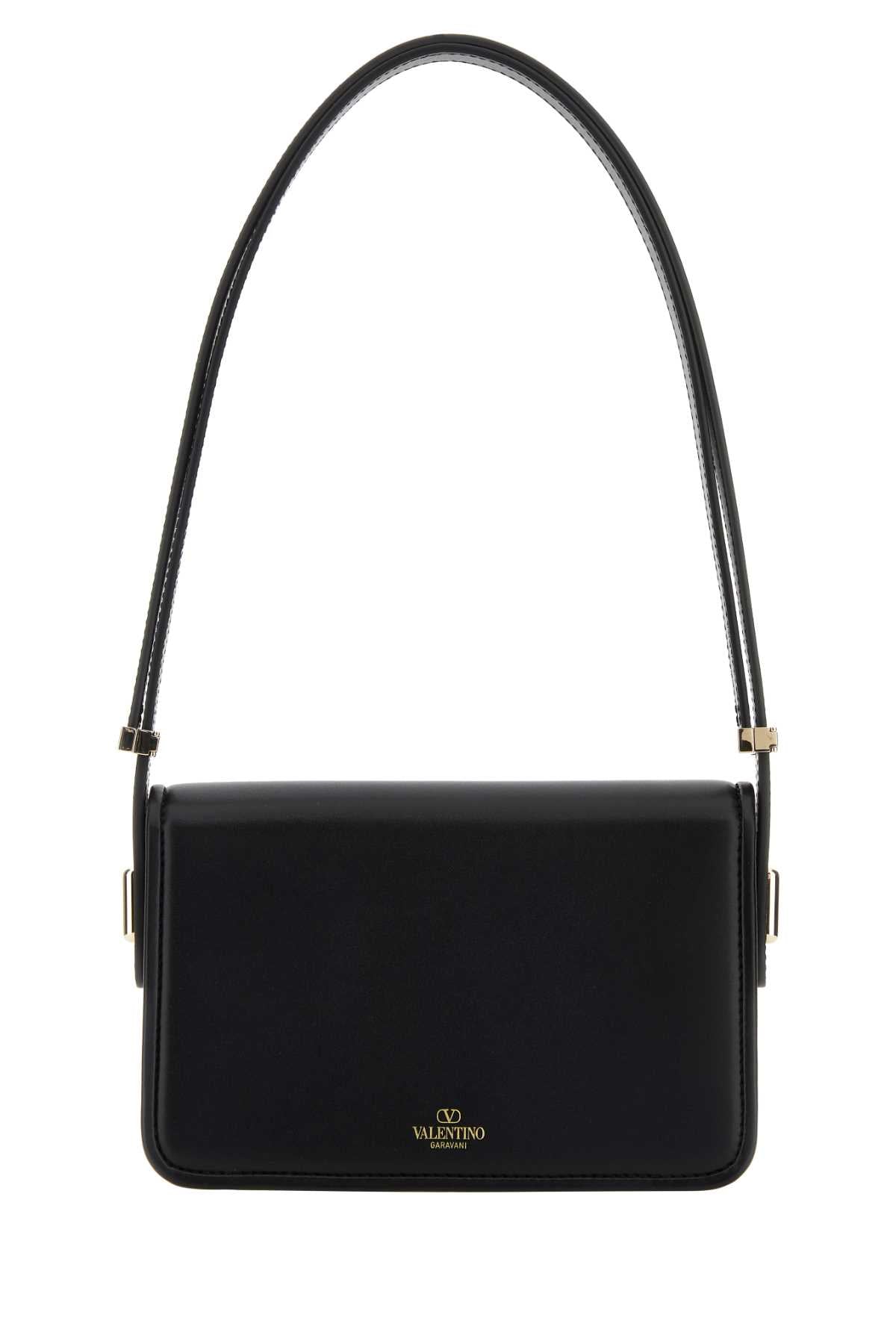 Valentino Garavani Women Black Leather Vlogo Crossbody Bag