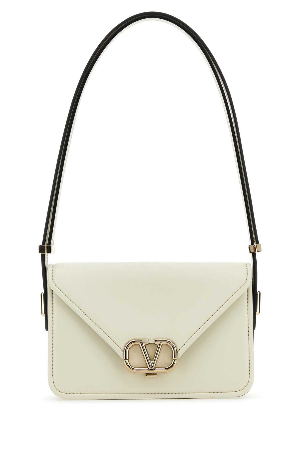 Valentino Garavani Women Ivory Leather Vlogo Crossbody Bag