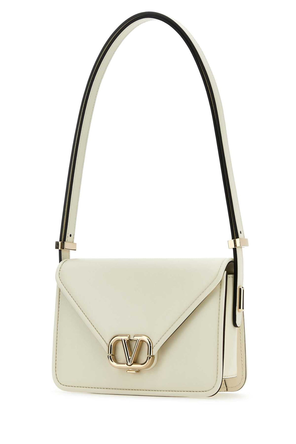 Valentino Garavani Women Ivory Leather Vlogo Crossbody Bag