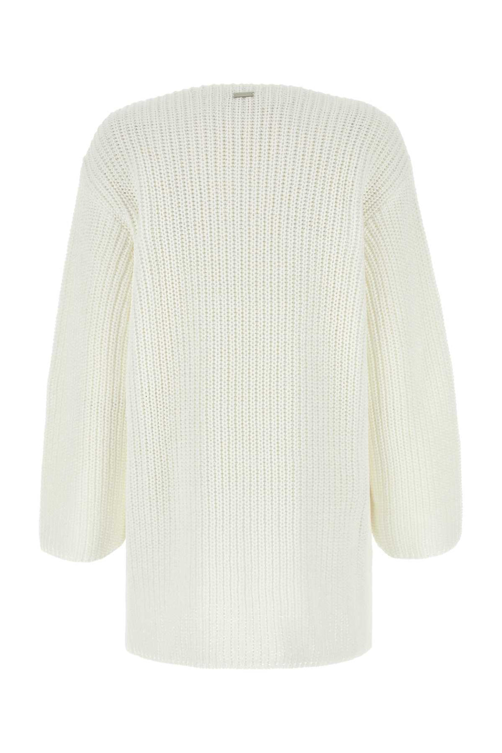 Suéter feminino oversized branco de algodão da Salvatore Ferragamo
