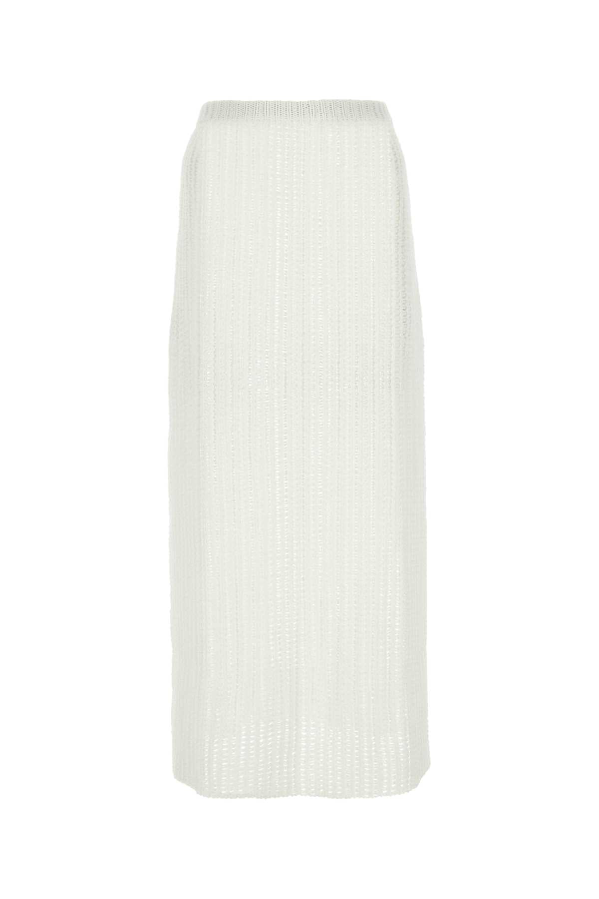 Salvatore Ferragamo Women White Cotton Skirt