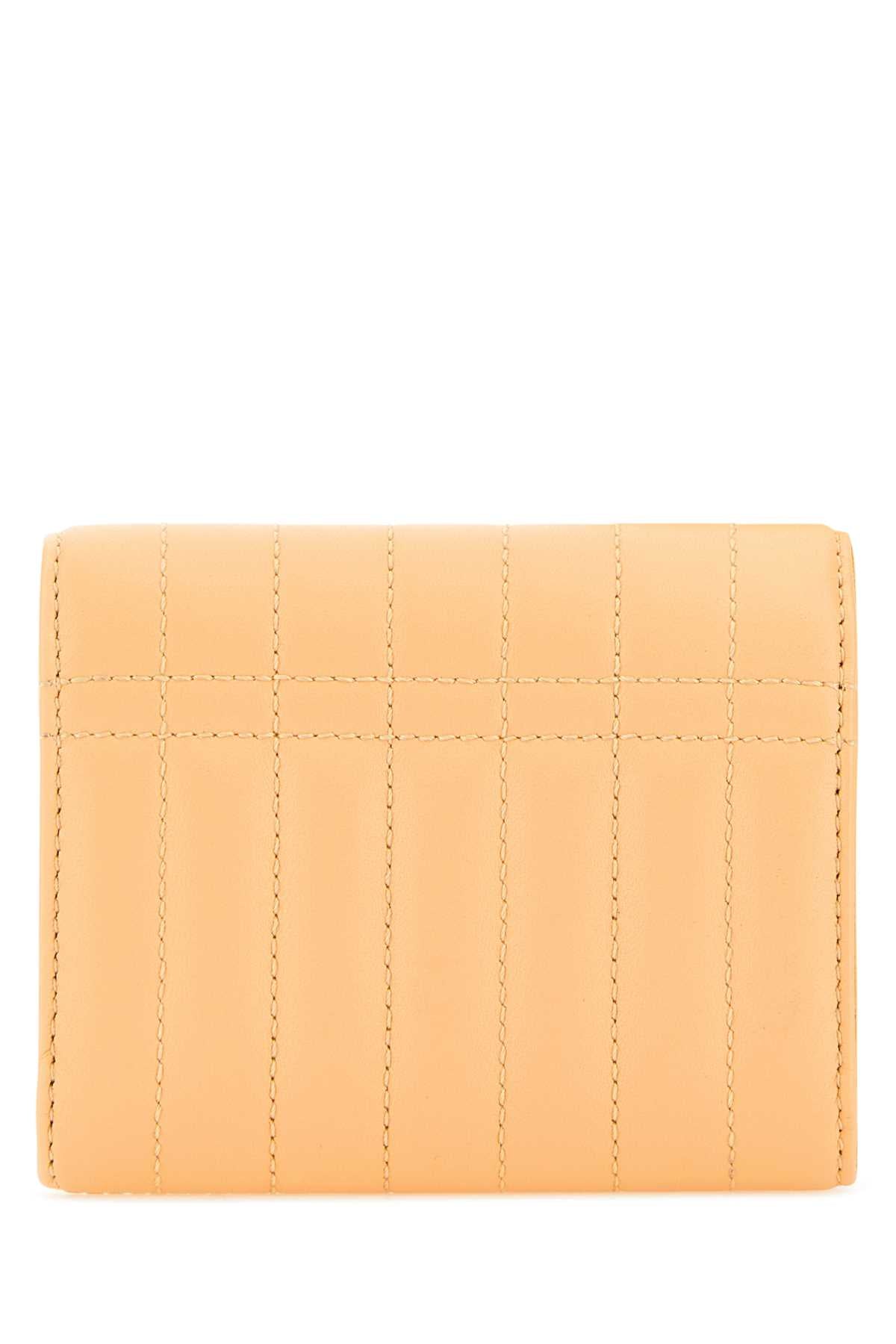 Burberry Women Peach Leather Small Lola Wallet