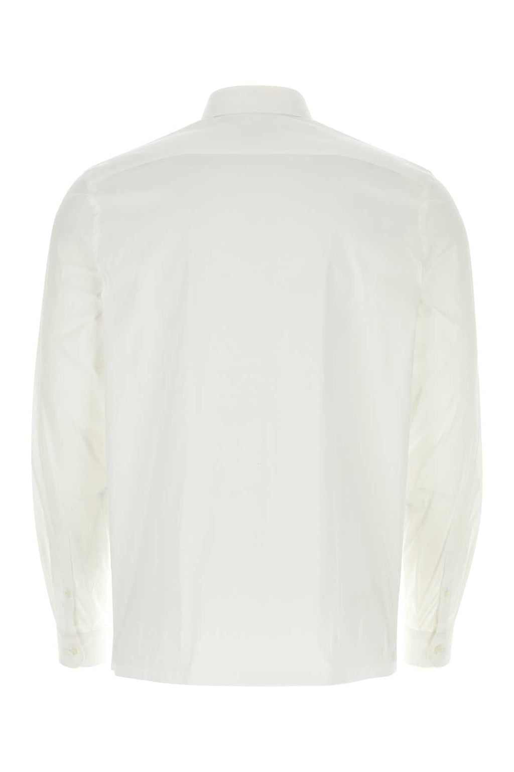 Prada Men White Poplin Shirt