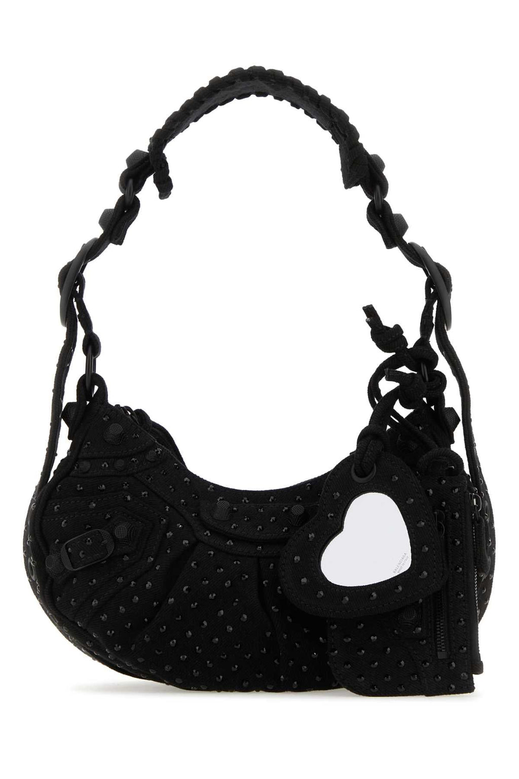 Balenciaga Women Embellished Denim Le Cagole Xs Shoulder Bag