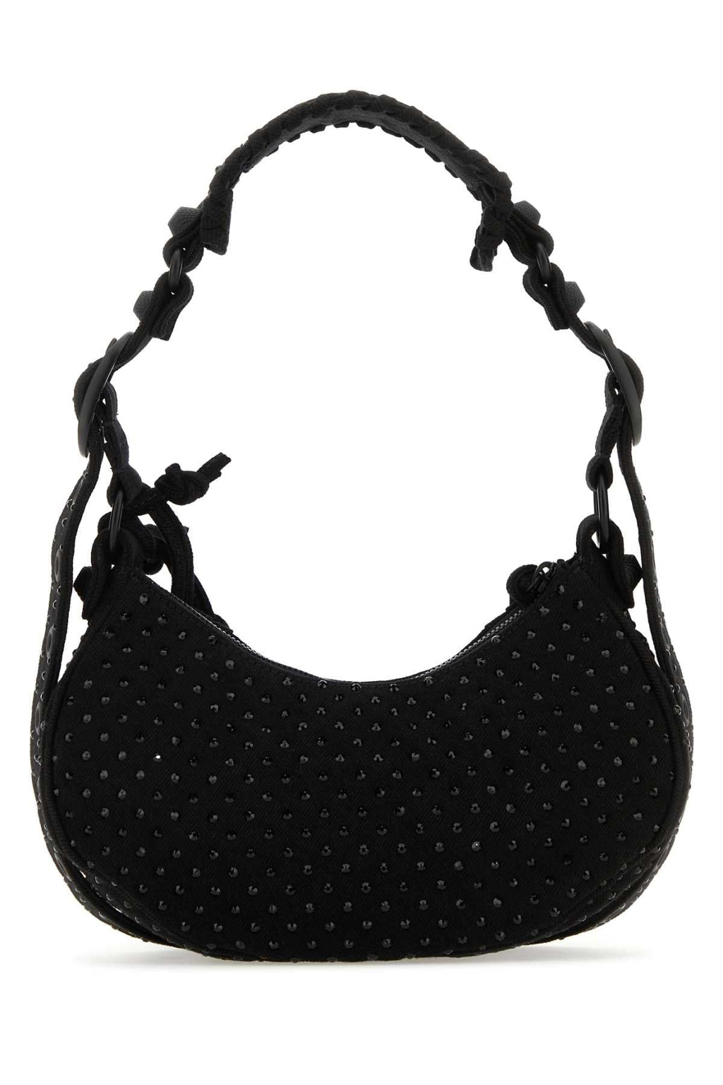 Balenciaga Women Embellished Denim Le Cagole Xs Shoulder Bag