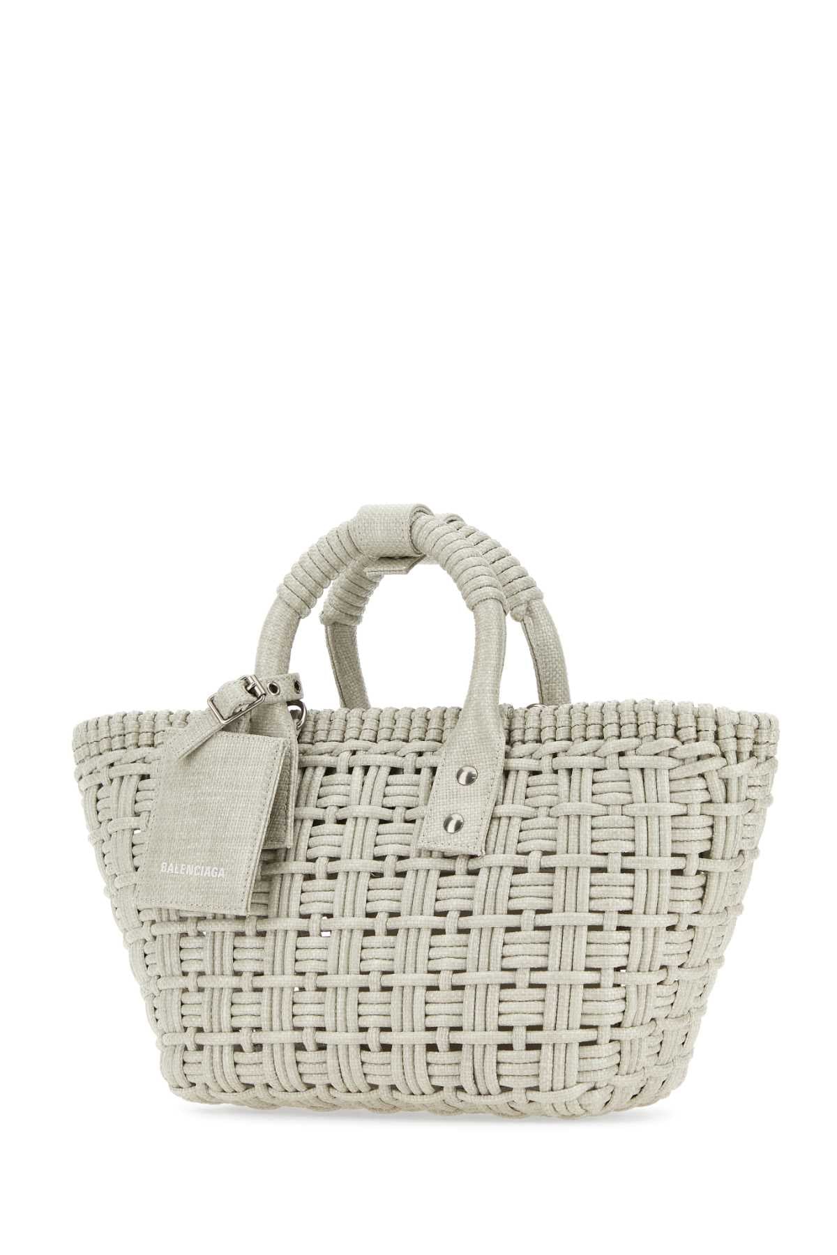 Balenciaga Women Sand Raffia Bistro Xs Handbag