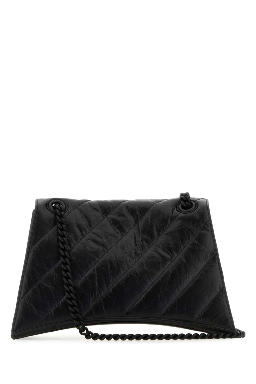 Balenciaga Women Black Leather Crush M Shoulder Bag