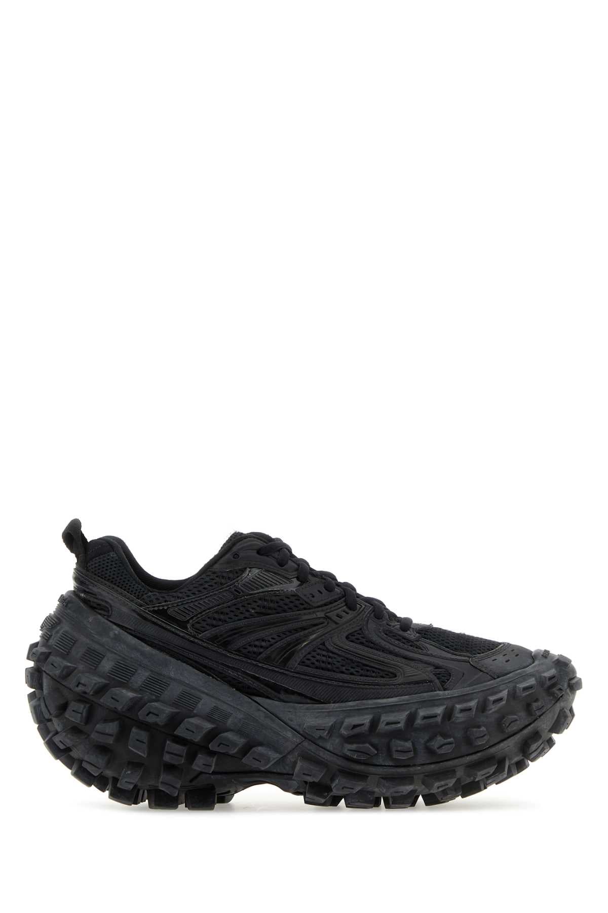 Balenciaga Women Black Nylon And Mesh Bouncer Sneakers