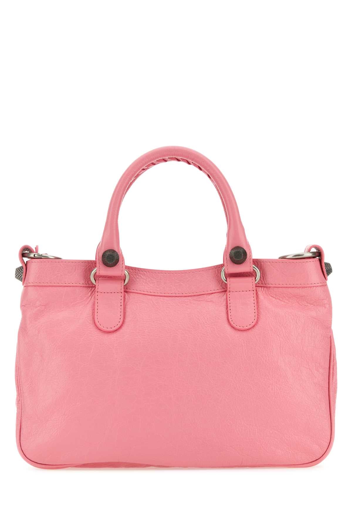 Balenciaga Women Pink Nappa Leather Neo Cagole Tote M Handbag