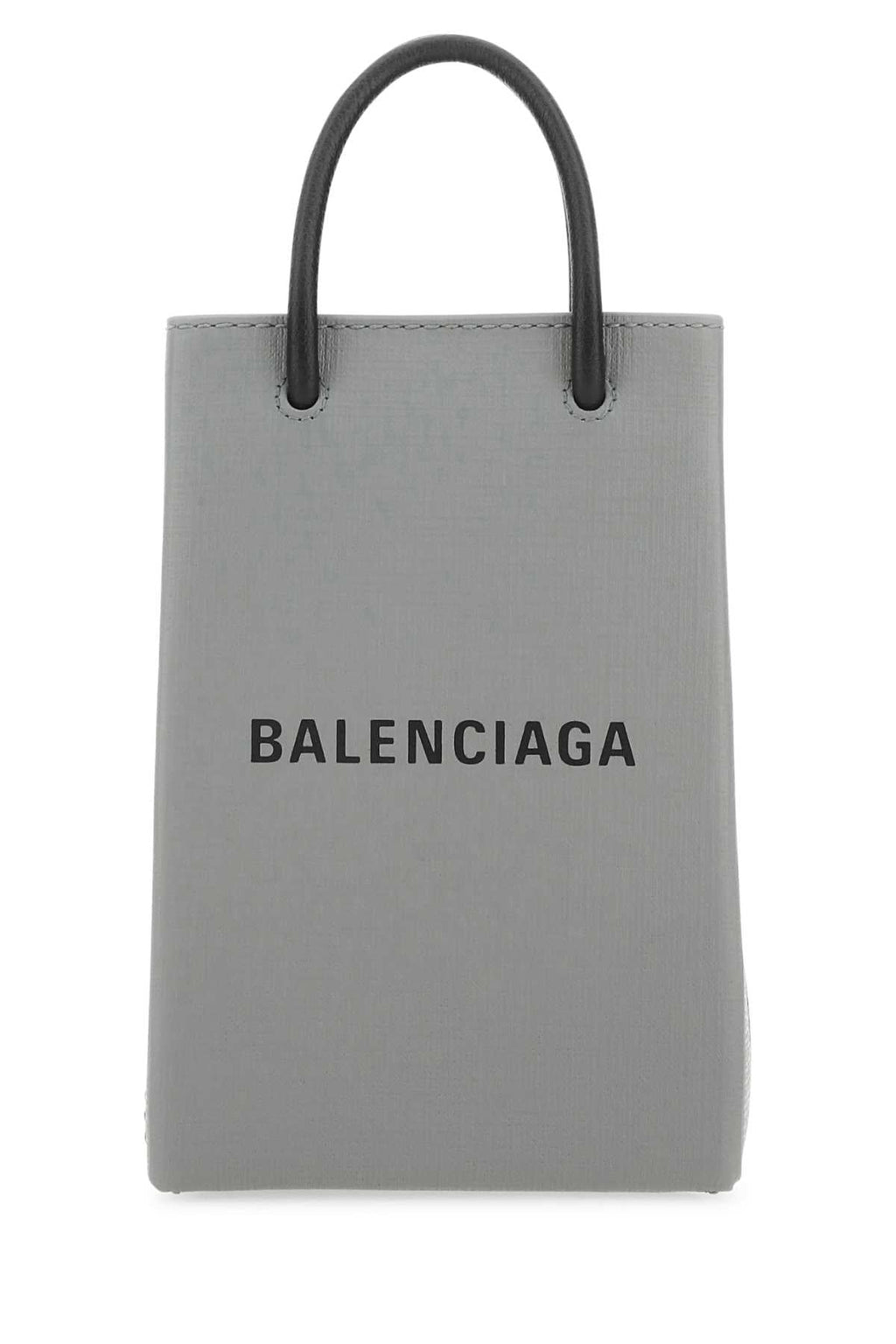 Balenciaga Women Grey Leather Phone Case