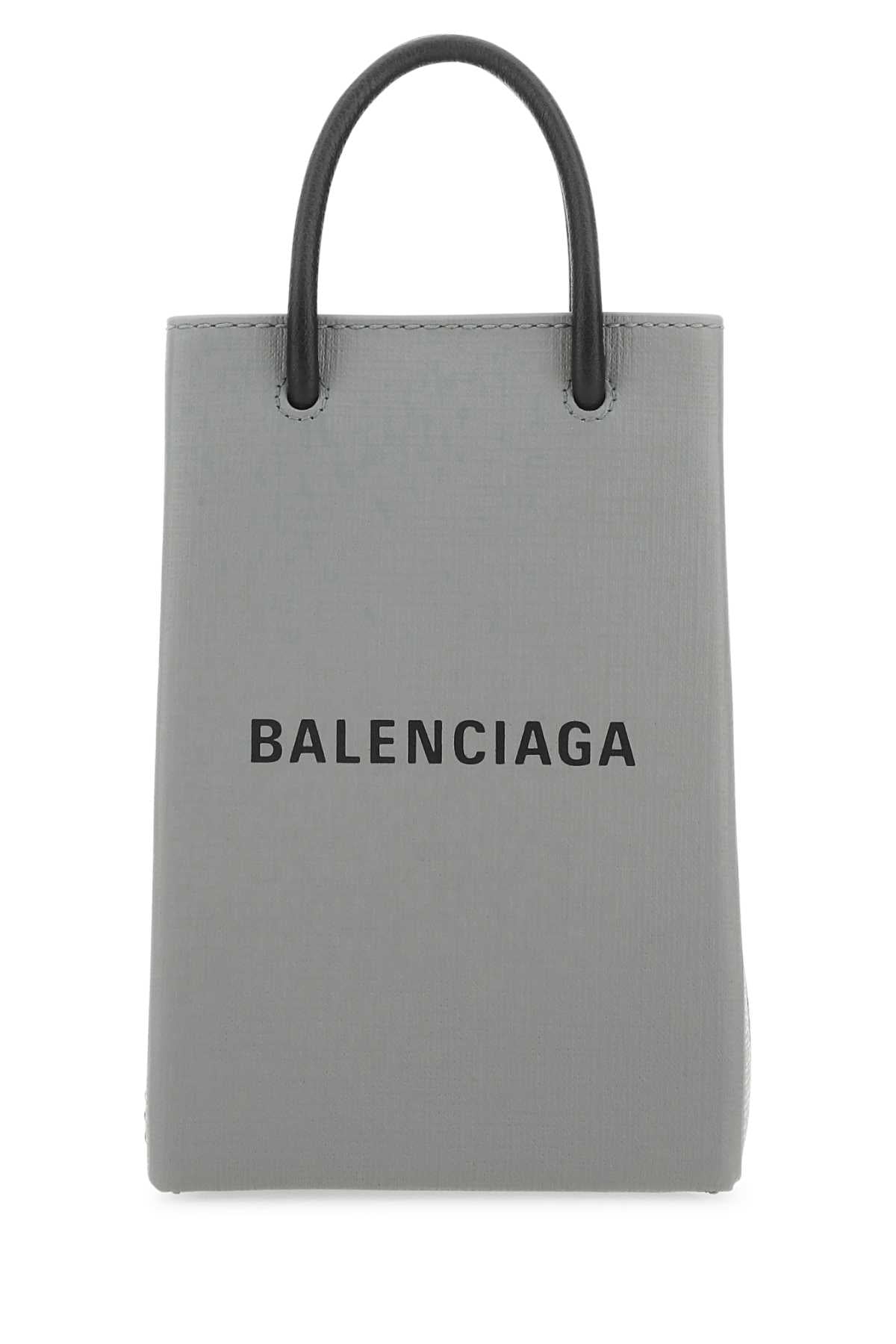 Balenciaga Women Grey Leather Phone Case