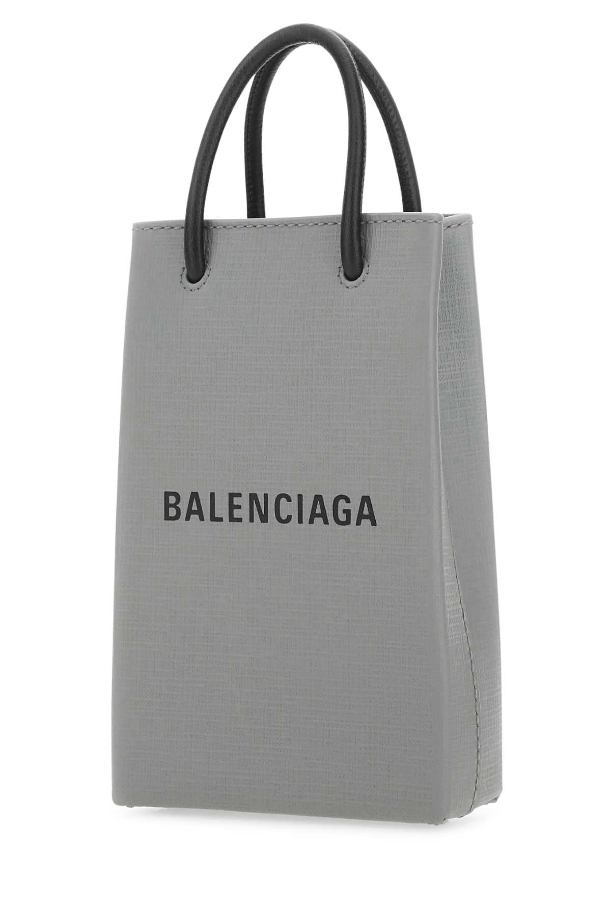 Balenciaga Women Grey Leather Phone Case