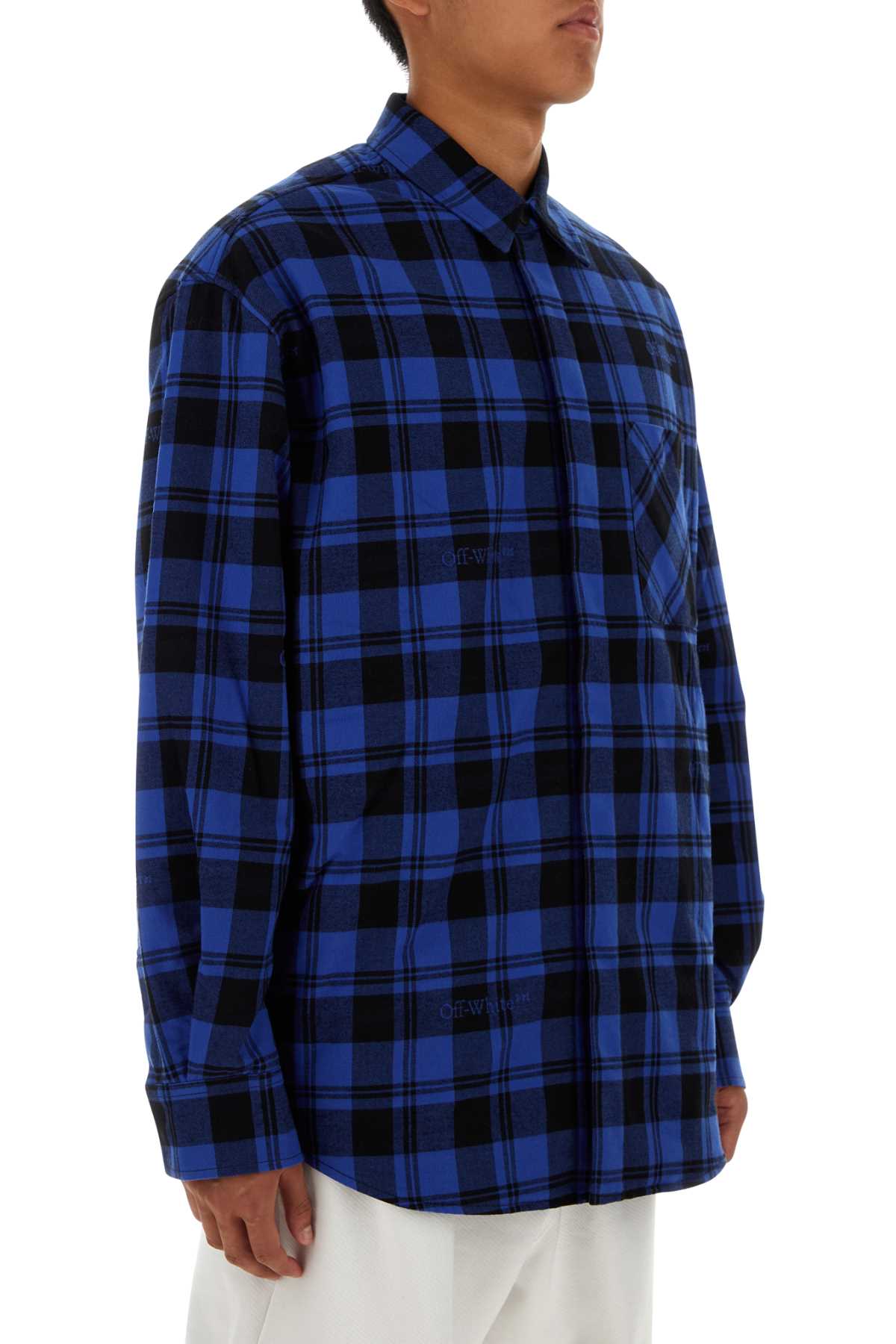 Off White Men Printed Cotton Shirt