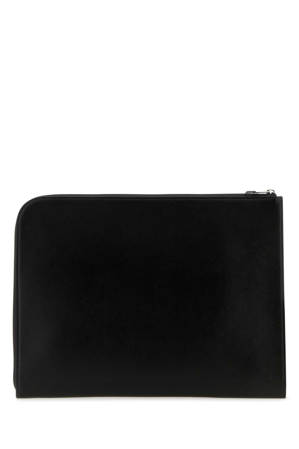 Alexander Mcqueen Men Black Leather Document Holder