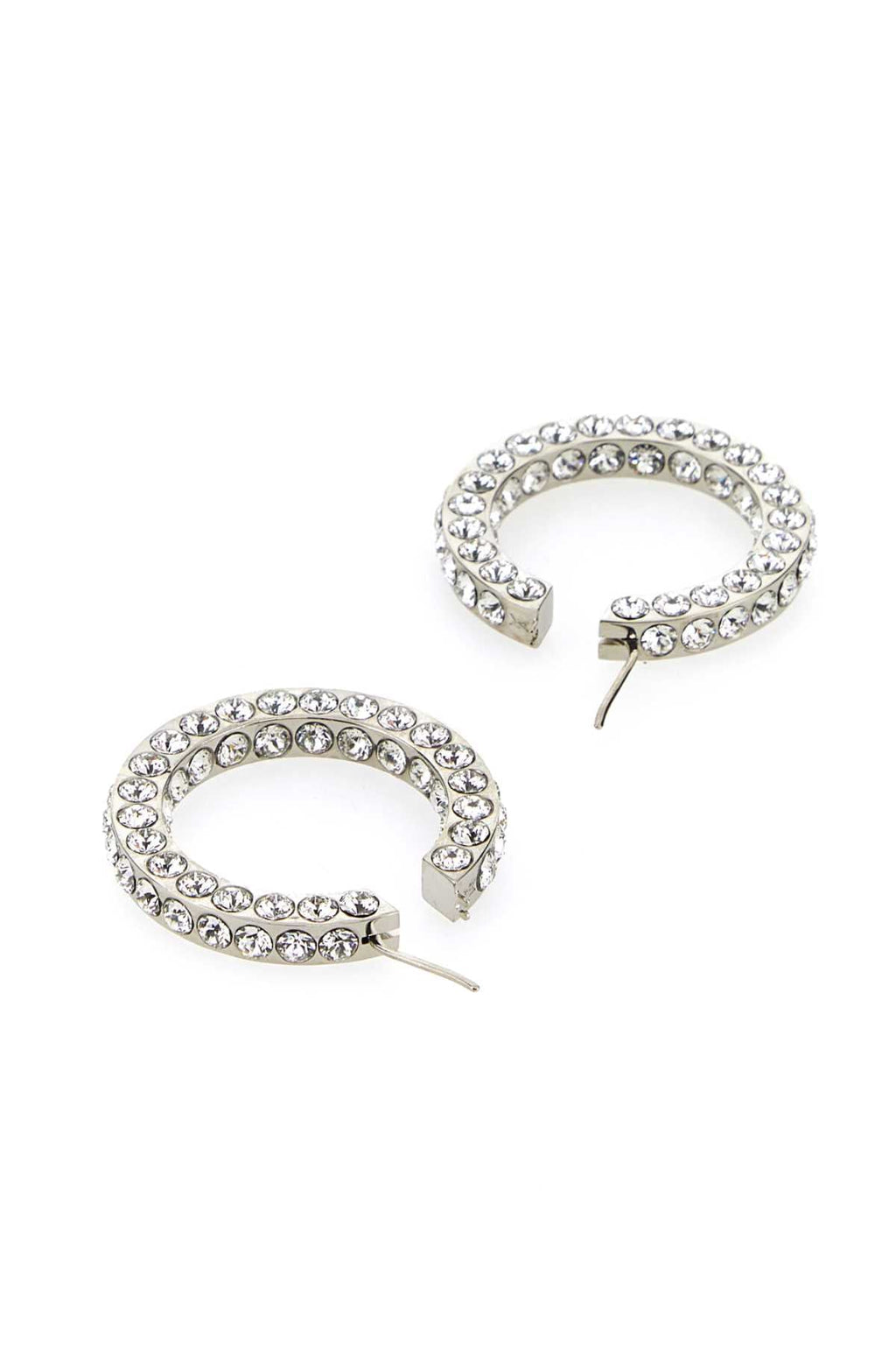 Amina Muaddi Women Embellished Metal Big Jaheel Earrings