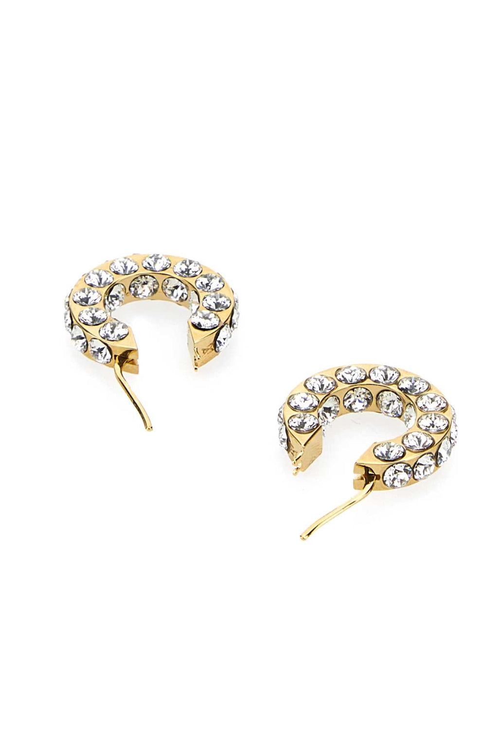 Amina Muaddi Women Embellished Metal Small Jaheel Earrings