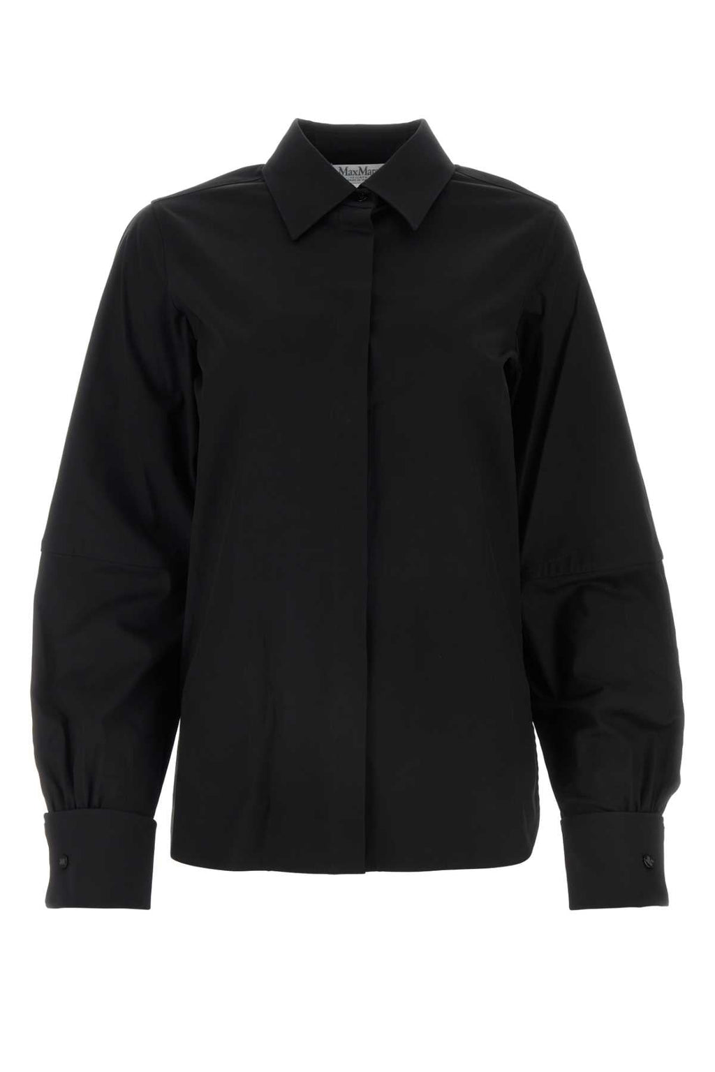 Max Mara Women Black Stretch Poplin Pagina Shirt