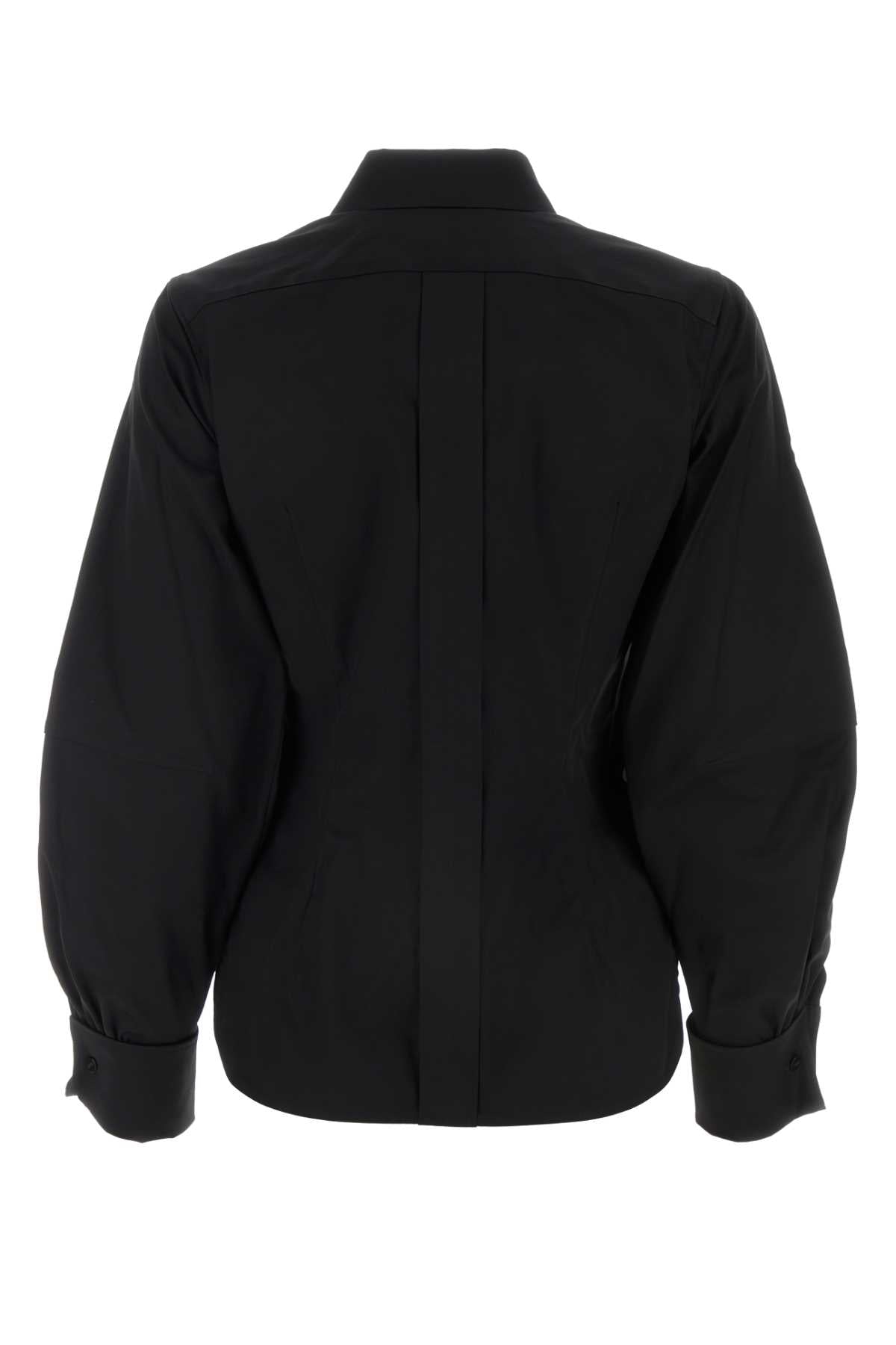 Max Mara Women Black Stretch Poplin Pagina Shirt