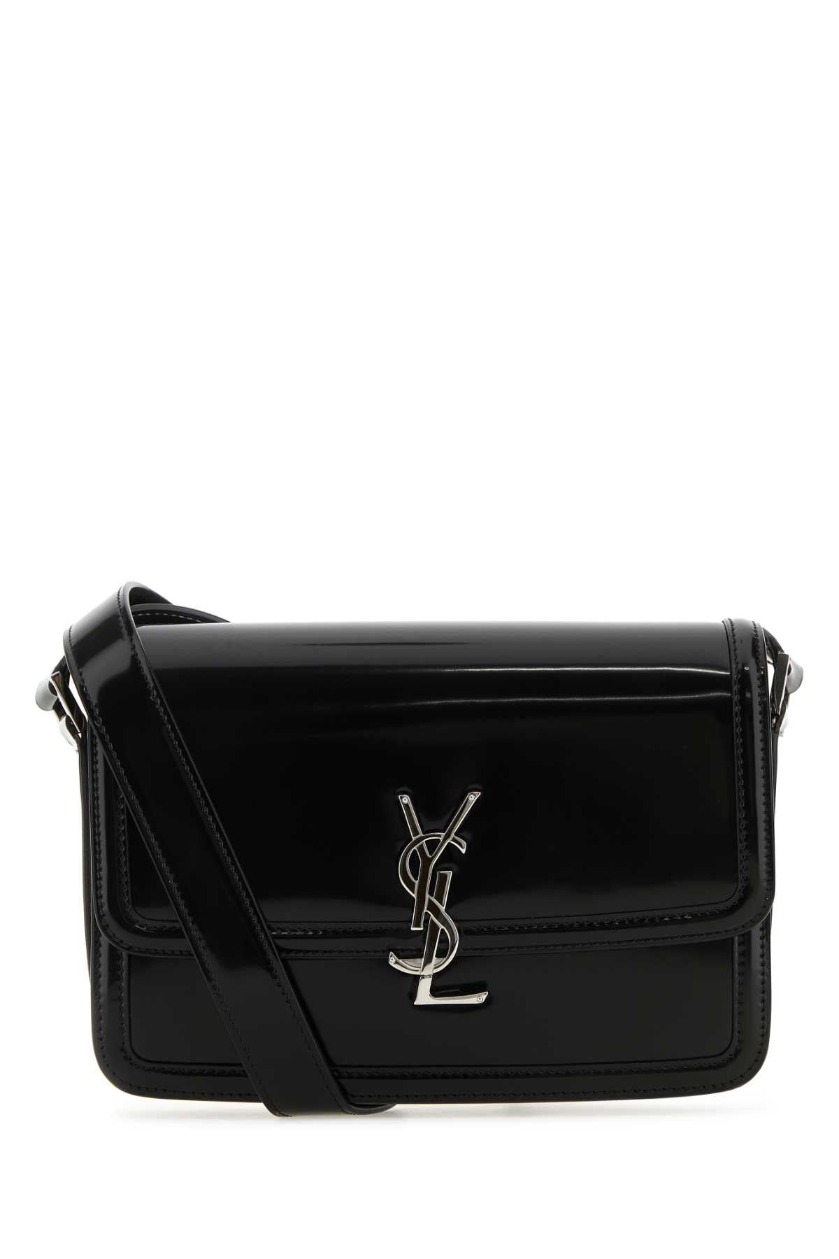 Saint Laurent Men Black Leather Solferino Medium Crossbody Bag