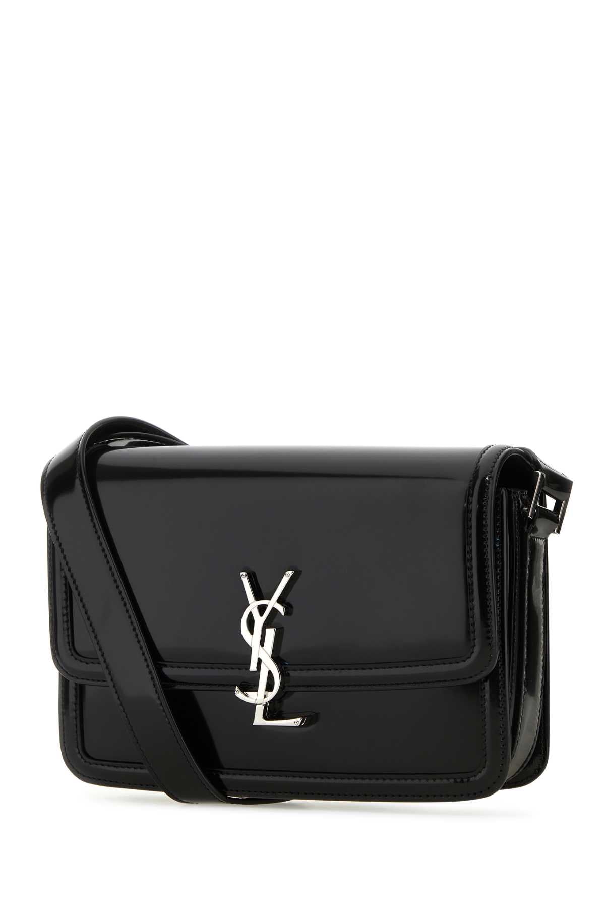 Saint Laurent Men Black Leather Solferino Medium Crossbody Bag