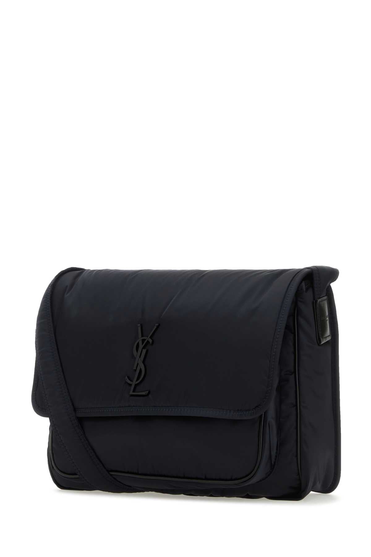 Saint Laurent Men Dark Blue Nylon Niki Crossbody Bag