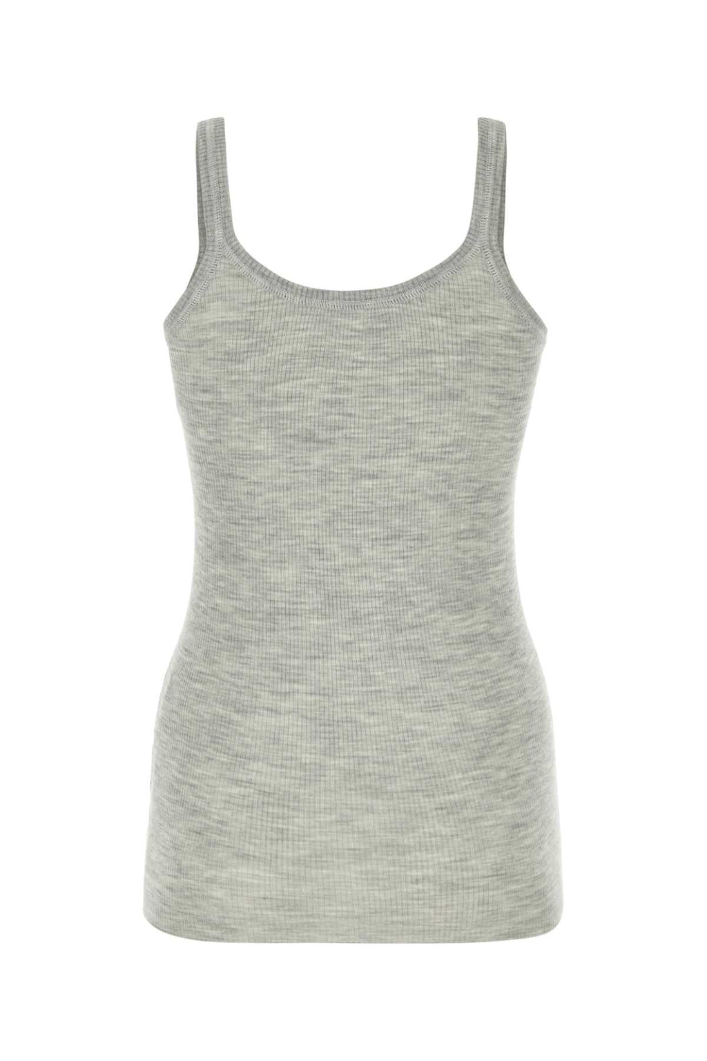 Bottega Veneta Women Melange Grey Wool Tank Top