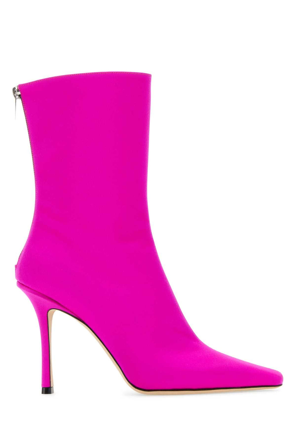 Jimmy Choo Women Fuchsia Satin Ankle Boots