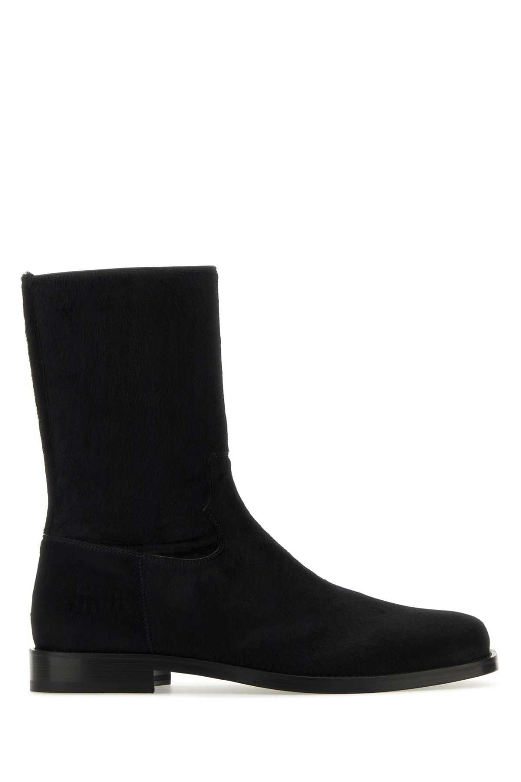 Dries Van Noten Men Black Calfhair Ankle Boots