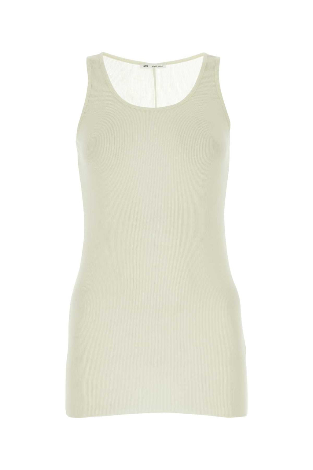 Ami Women Ivory Viscose Blend Tank Top