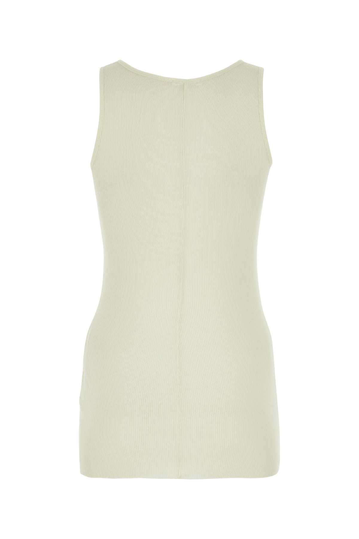 Ami Women Ivory Viscose Blend Tank Top