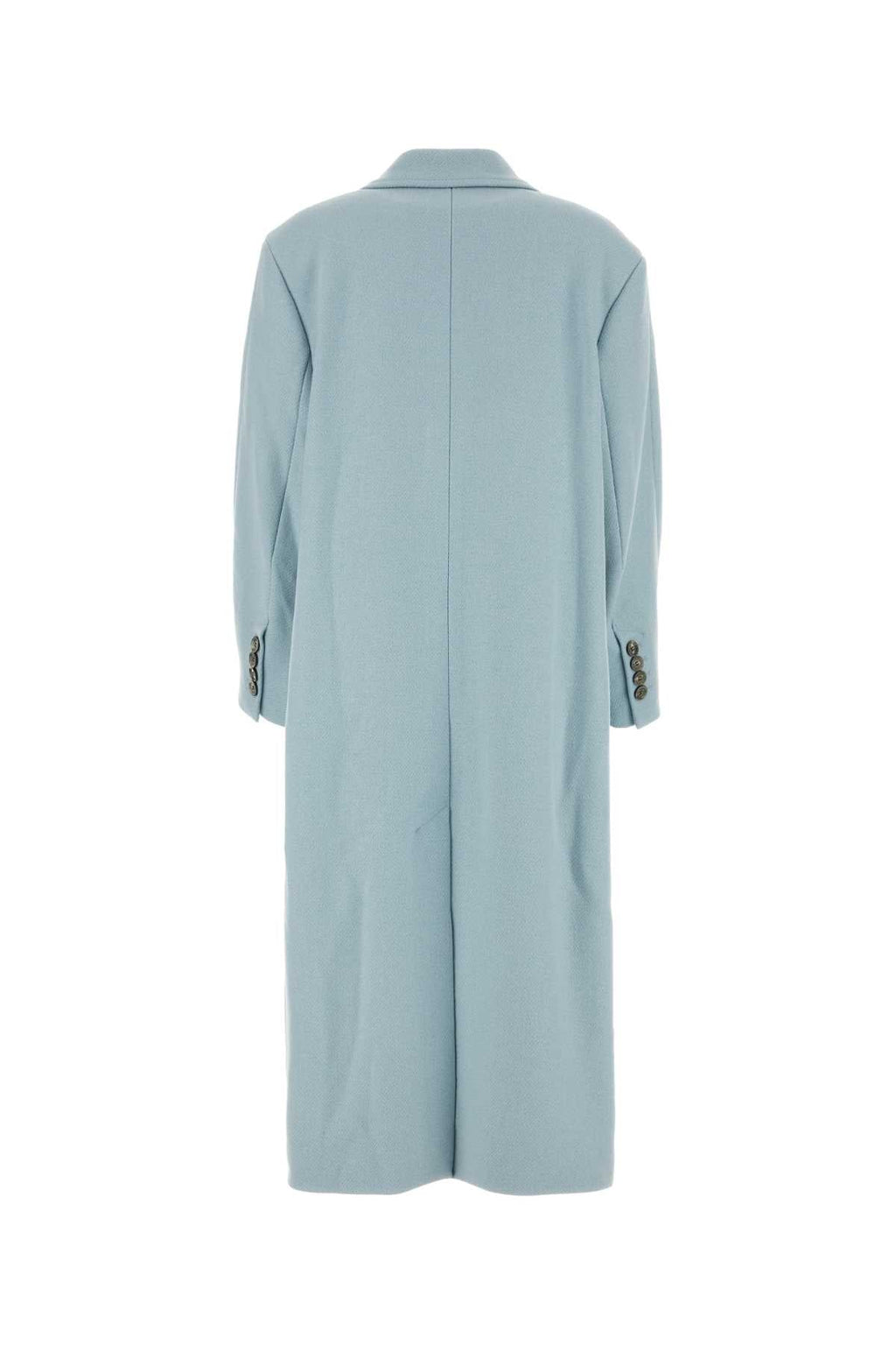 Ami Women Powder Blue Wool Blend Coat