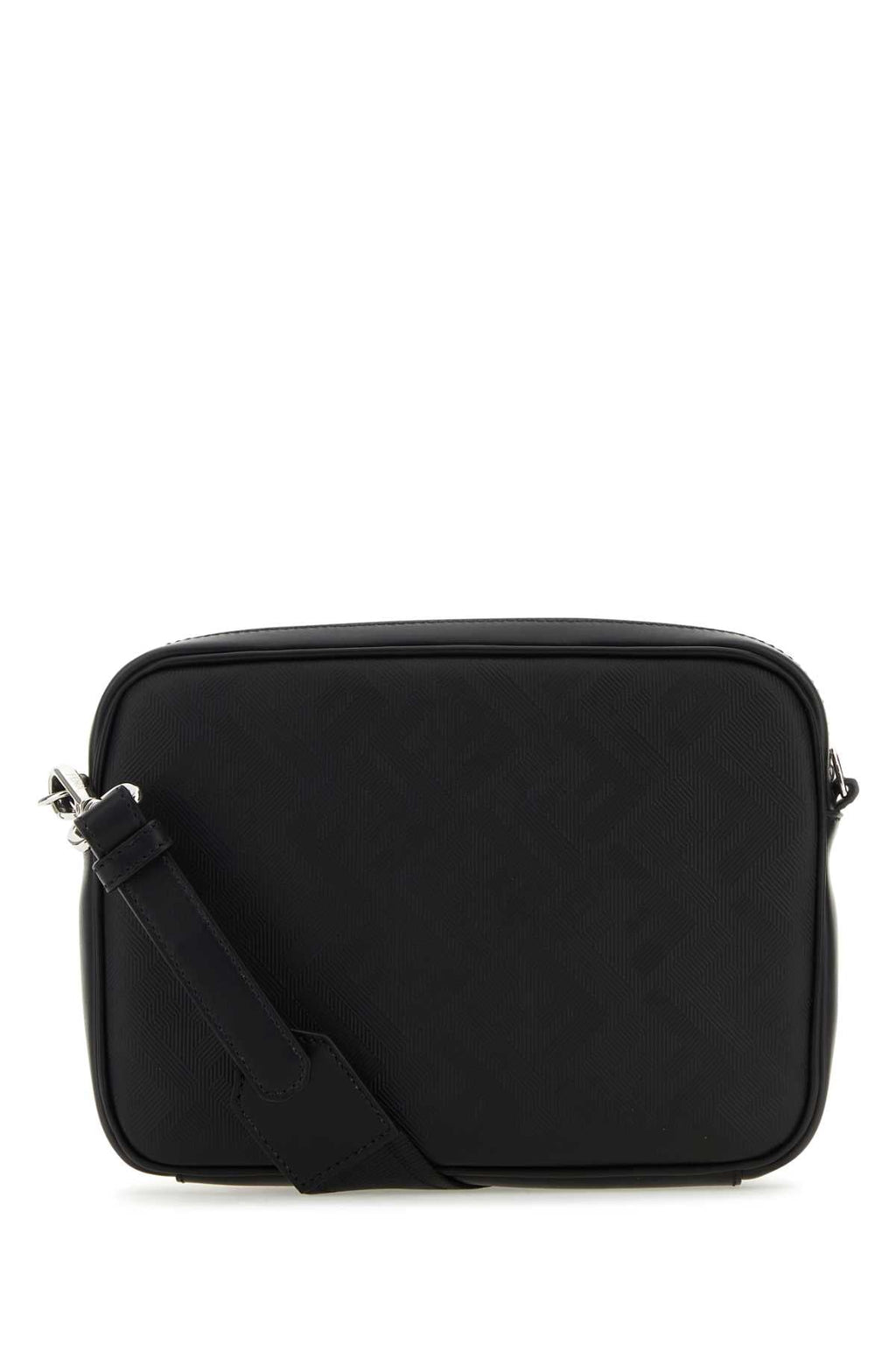 Fendi Men Black Leather Camera Case Duo Fendi Crossbody Bag