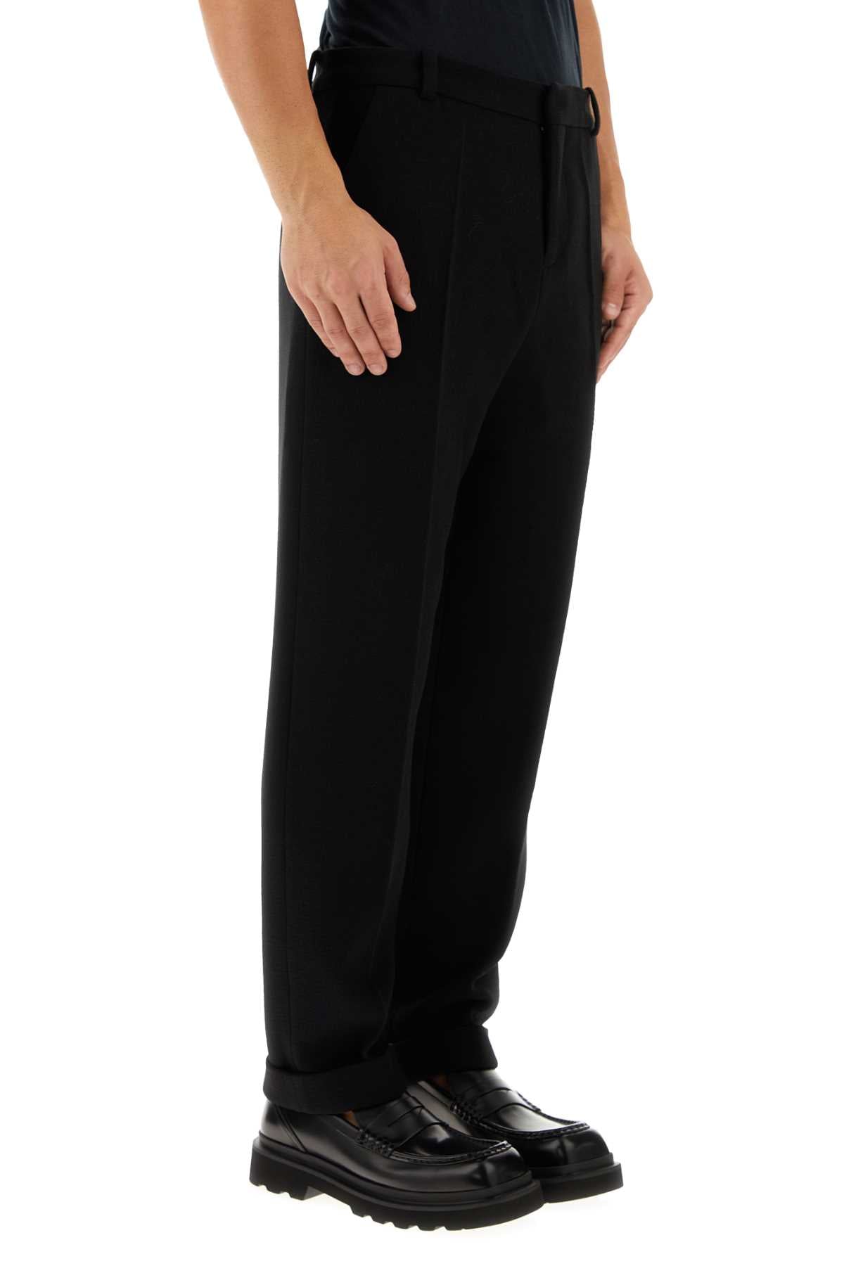 Balmain Men Black Wool Pant