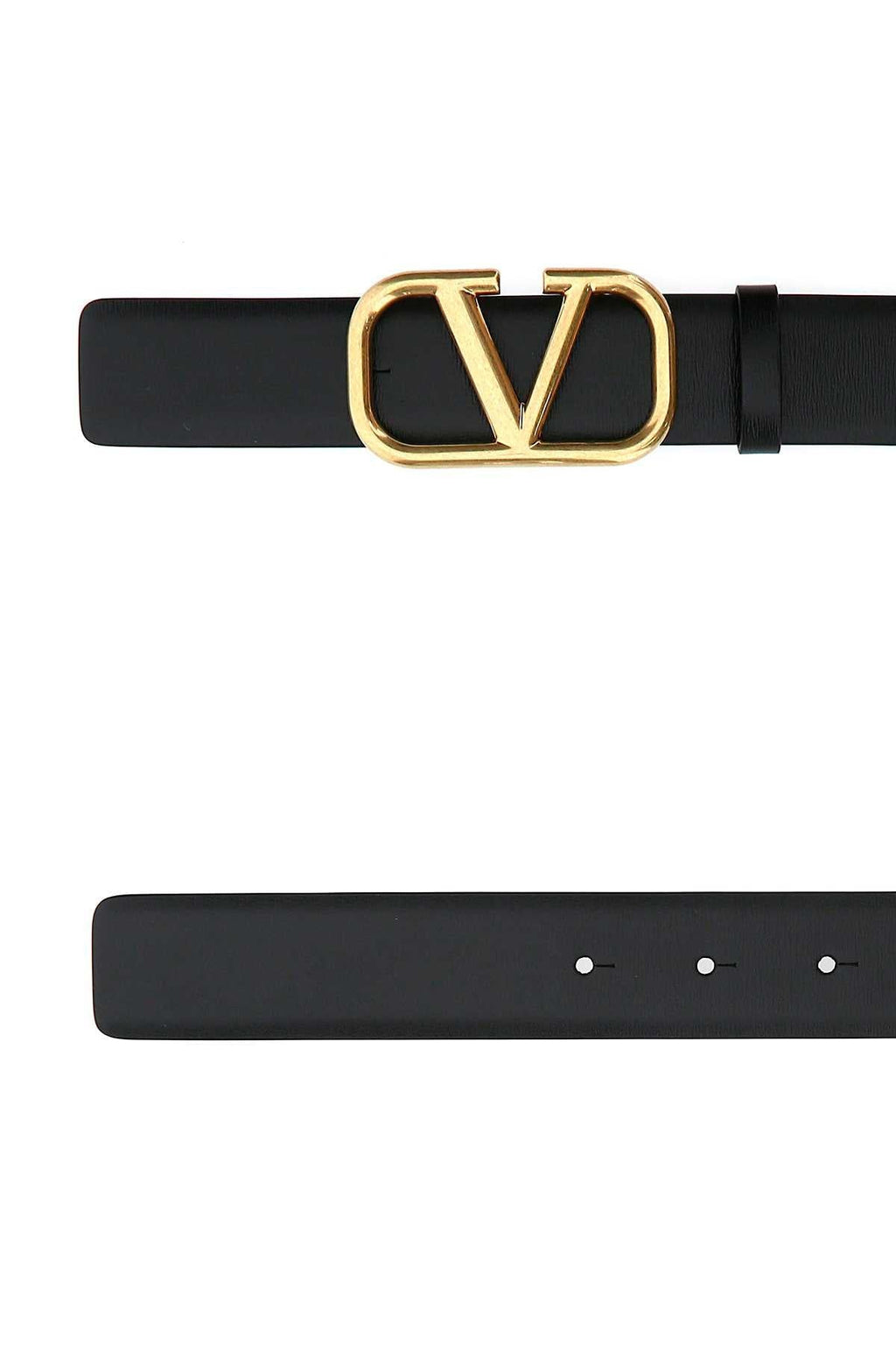 Valentino Garavani Men Black Leather Vlogo Signature Belt