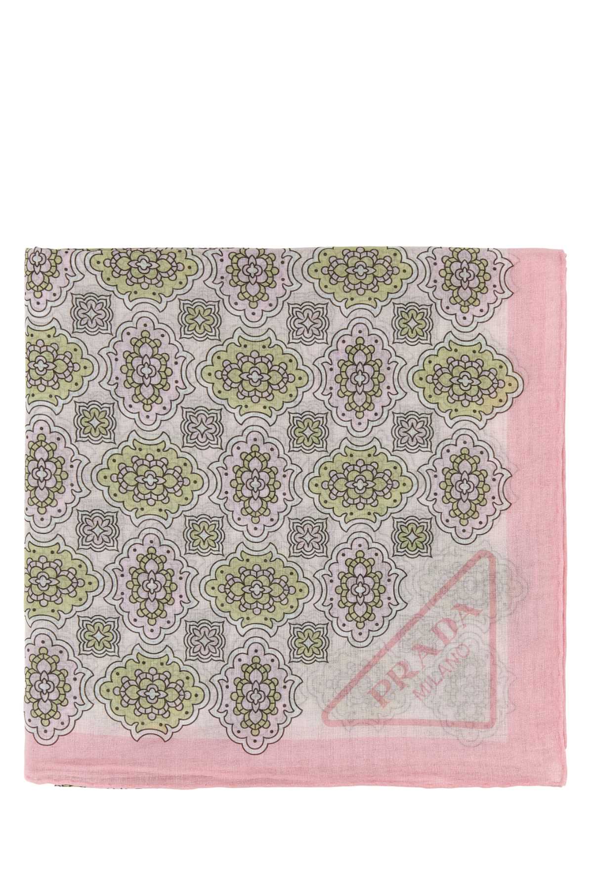Prada Women Printed Cotton Foulard