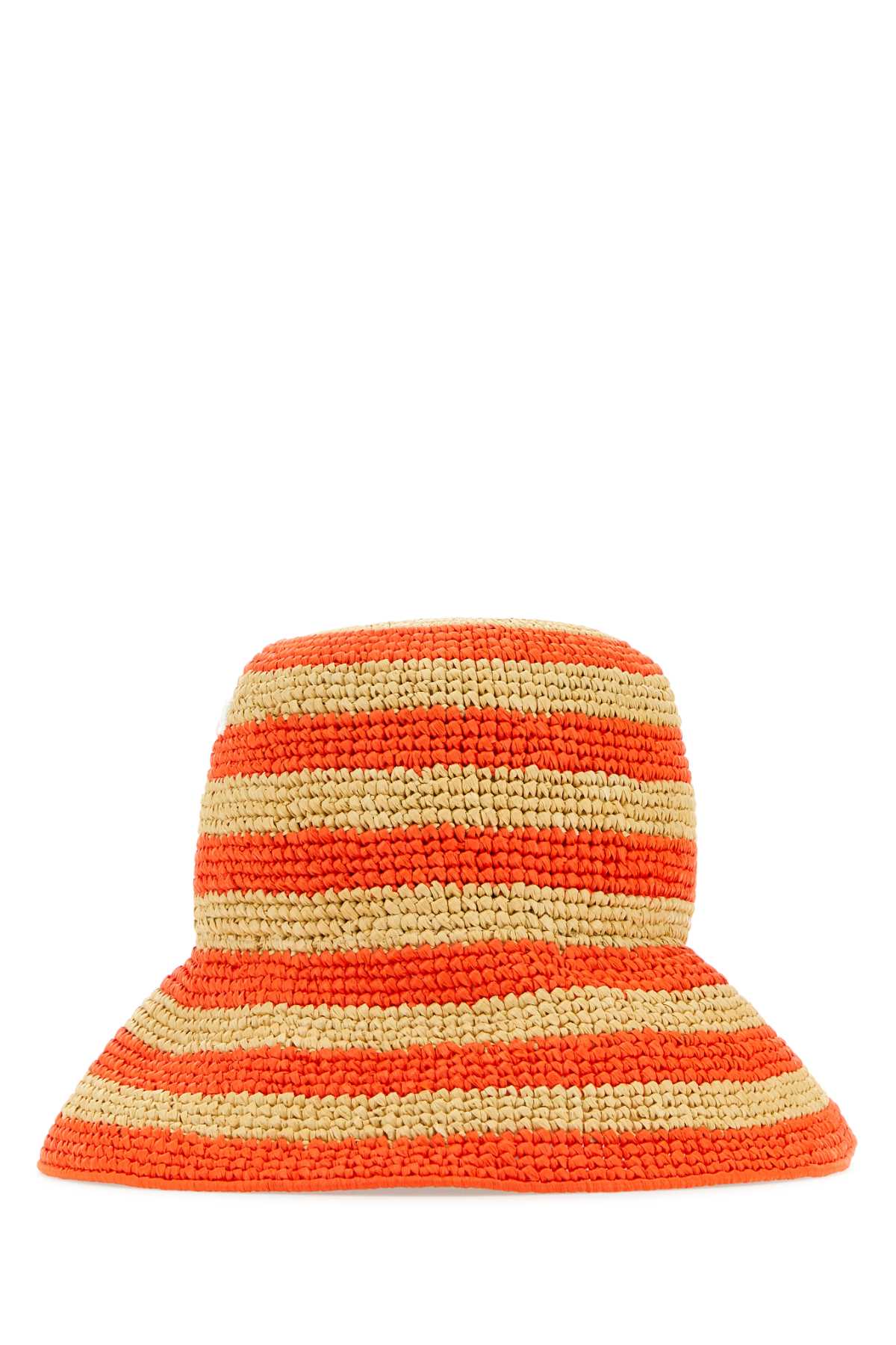 Prada Women Embroidered Raffia Bucket Hat