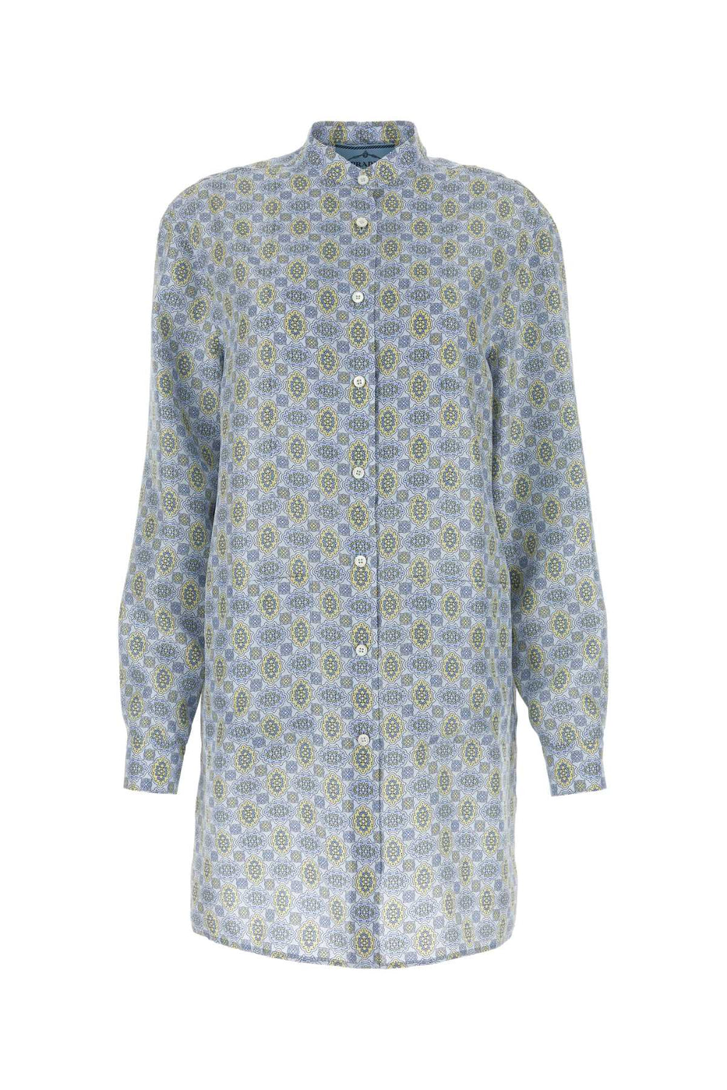 Prada Women Printed Silk Shirt Dress