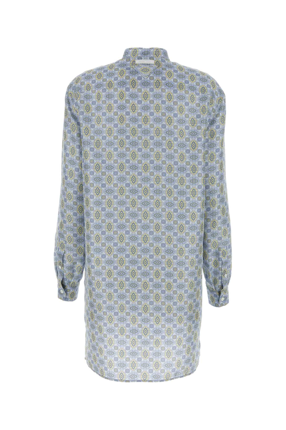 Prada Women Printed Silk Shirt Dress
