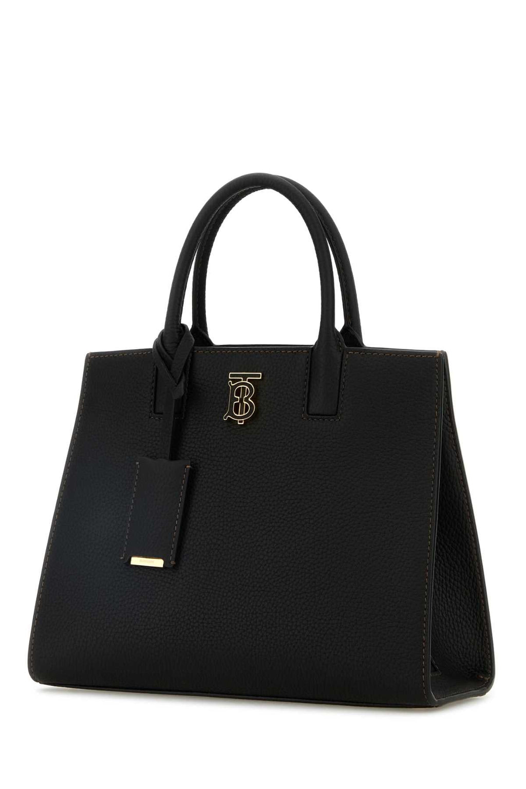 Burberry Women Black Leather Shopping Bag
