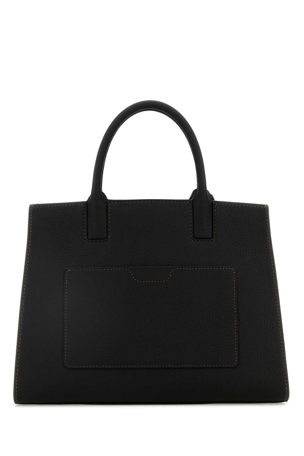 Burberry Women Black Leather Shopping Bag