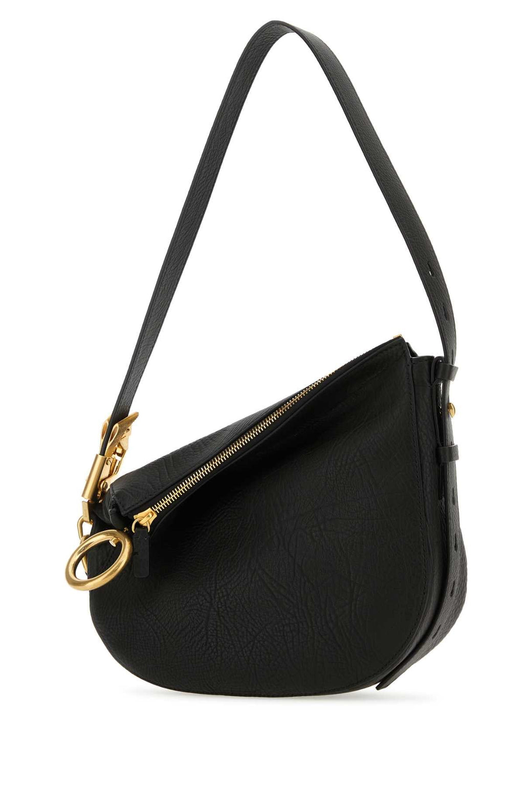 Burberry Women Black Leather Knight Small Shoulder Bag