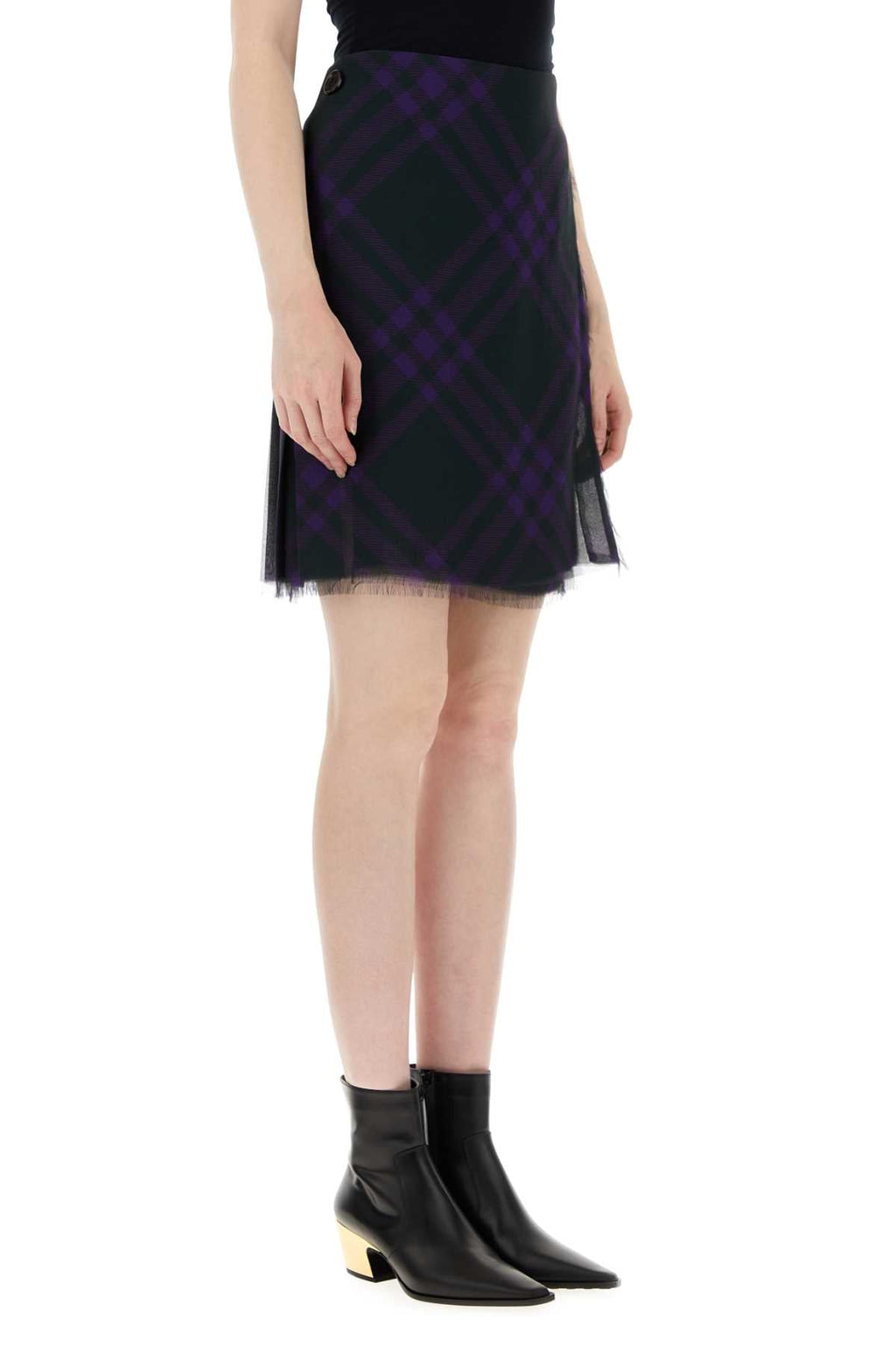 Burberry Women Embroidered Silk Skirt