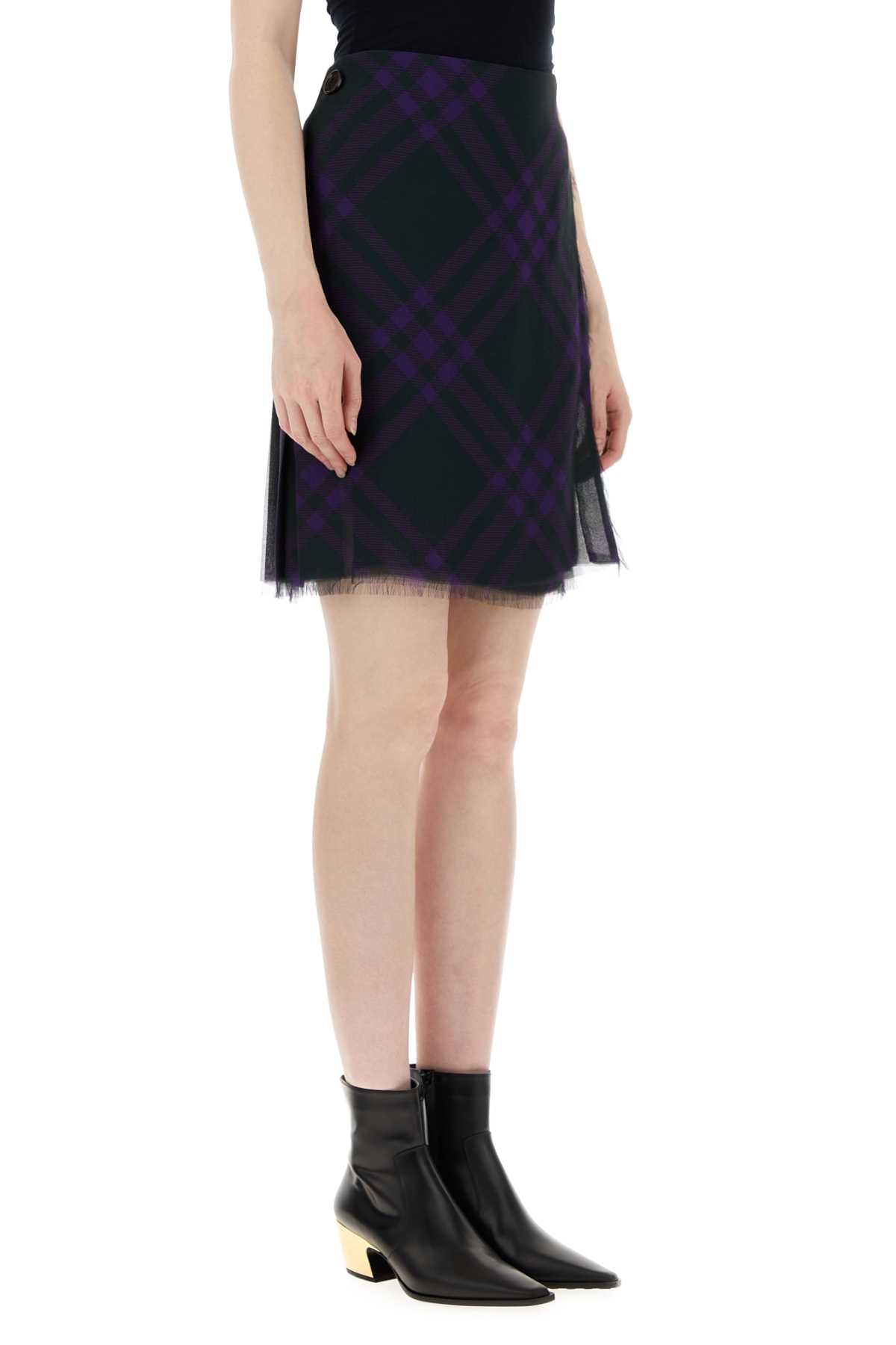 Burberry Women Embroidered Silk Skirt