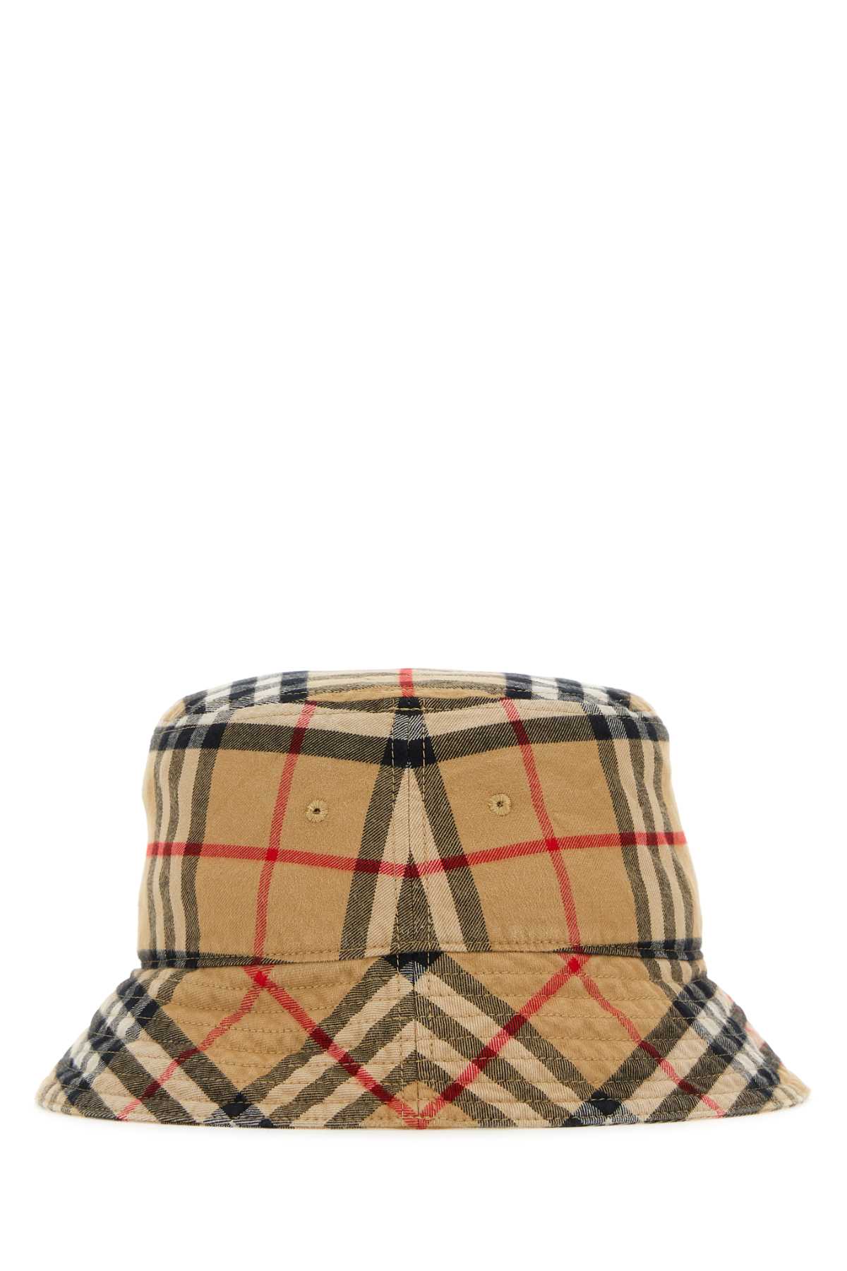 Burberry Men Embroidered Cotton Bucket Hat
