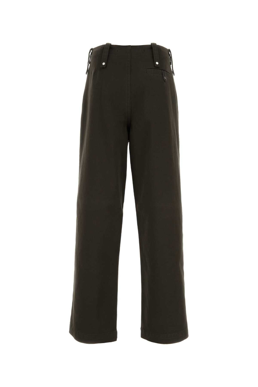 Burberry Men Chocolate Cotton Wide-Leg Pant