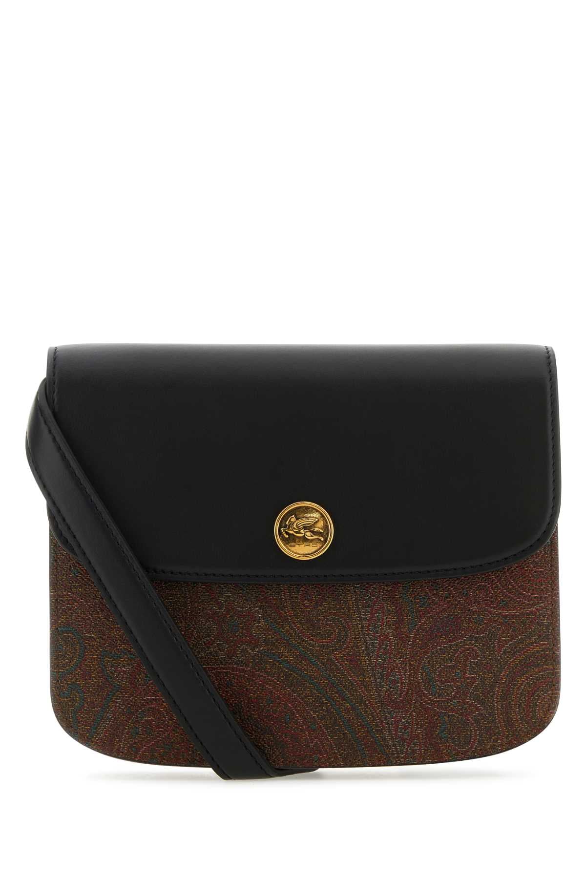 Etro Women Multicolor Canvas And Leather Large Essential Crossbody Bag